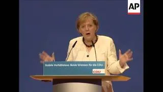 Merkel at final CDU rally before election