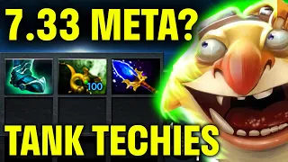 I Played Tank Build Techies vs 8.5k MMR in 7.33 New Patch🔥