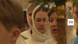 Рождественская служба в храме Сошествия Святого Духа в Казани