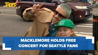 Macklemore holds free concert for Seattle fans