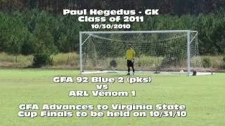 Paul Hegedus GK (2011) VA State Cup Semi  Finals