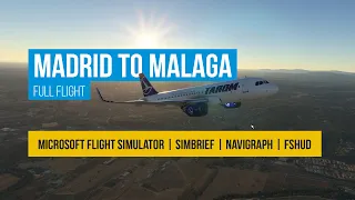 FlyByWire A32NX Madrid to Malaga full flight | Microsoft Flight Simulator