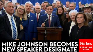 BREAKING NEWS: Mike Johnson Chosen As House GOP's New Speaker Designate—Here Are His First Remarks