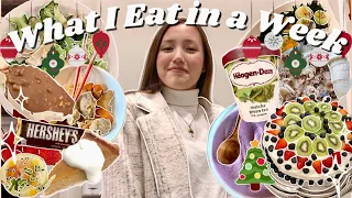 HOLIDAY WHAT I EAT IN A WEEK to STAY FIT & HEALTHY | mental health, fear foods, & self compassion ❤️