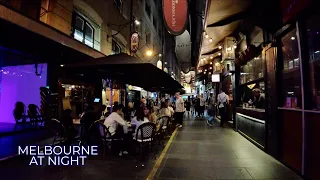 Melbourne, Australia Street Walking At Night 2022 | City Night Ambience