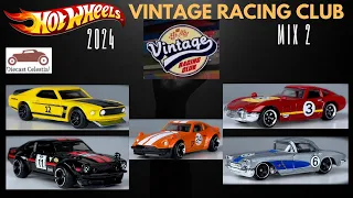 Hot Wheels 2024 Vintage Racing Club Mix 2 | Corvette Maverick Mustang Datsun 2000GT