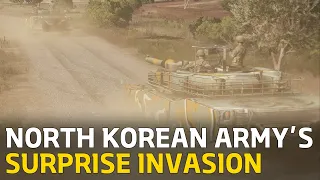 North Korean 2nd Army Group Attacks South Korea's 1st Division (World War III video 9)