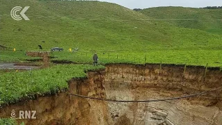 Giant sinkhole opens up after record rain in Rotorua: RNZ Checkpoint