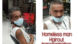 Homeless man get free haircut transformation