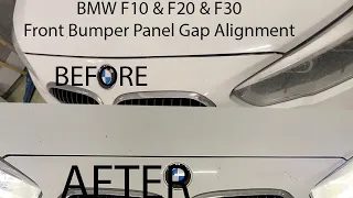 BMW F10 & F20 & F30 Front Bumper Panel Gap Alignment | BMW 1 & 3 series Bonnet Gap Fix