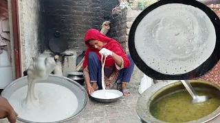 Chawal Ki Roti | traditional woman cooking a unique and special roti | pakistan village life