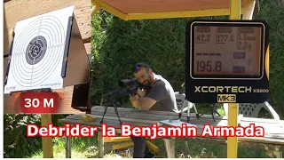 Débrider la Benjamin Armada , test au chrony tir sur cible et plinking !