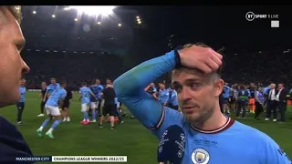 Jack Grealish in tears as he reveals what he told Pep Guardiola after winning the treble