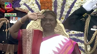 President Droupadi Murmu unfurls National Flag on 74th Republic Day