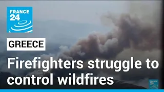 Firefighters in Greece struggle to control wildfires, including the EU's largest blaze • FRANCE 24