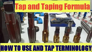 Tap and Tap wrench and taping formula Types of tap .