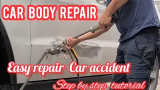 Paano erepair ang Car Body damage small dent || Car Body Repair (Tutorial blog )Auto repair