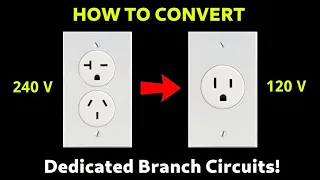 How To Convert 240V Receptacles Or Branch Circuits To 120V! (STEP BY STEP)