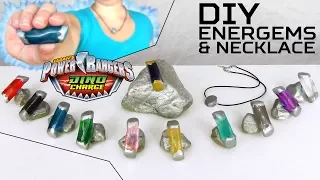 How to make POWER RANGERS DINO CHARGE ENERGEMS and NECKLACE DIY!