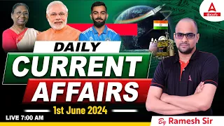 1st June 2024 | CURRENT AFFAIRS 2024 | ALL EXAMS IMP CURRENT AFFAIRS | Ramesh Sir