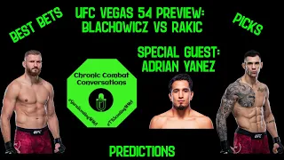 UFC Vegas 54 Preview: Blachowicz vs Rakic | Best Bets, Picks, and Predictions