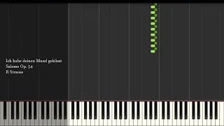 'Ich habe deinen Mund geküsst' - Salome Op.54 - R Strauss - Synthesia Piano Tutorial