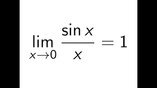 A geometric proof for a trigonometric limit (HD link in description)
