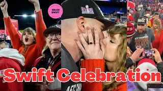 Taylor Swift SWEET CELEBRATION with Travis Mom and Jason Kelce after Chiefs win vs Ravens