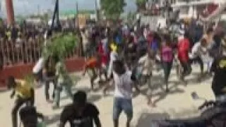 Police use tear gas on protesters in Haitian capital