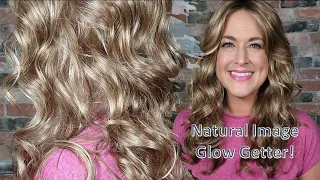 Natural Image Glow Getter in Caramel Glow Rooted | WEDDING HAIR! Long and curly Synthetic wig review