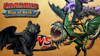 TOOTHLESS VS. ALL DRAGONS | Dragons: Rise Of Berk - (Gauntlet event) Crisis Dragon Root risk!