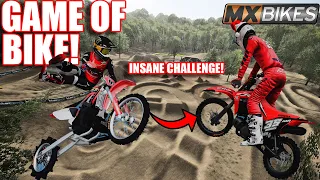 GAME OF BIKE BUT WE ADDED A HUGE CHALLENGE... (MXBIKES)