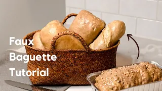 How to Make a Faux Baguette #fakefood #fauxfoods