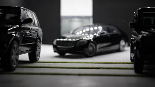 1/24 Welly | Mercedes Benz S500 | Black Diorama