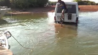 gary falls in croc infested Mary River