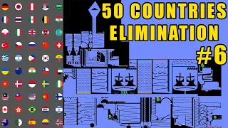 50 Countries Elimination Marble Race 6 in Algodoo  Marble Race King