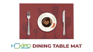HOKIPO PVC Reversible Vinyl Table Placemats | Dining Table Mats (AR2758)