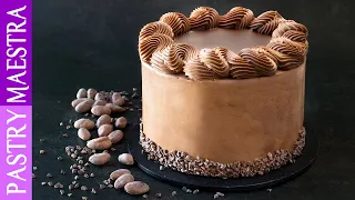 Devil's Food Cake (Chocolate Cake with Chocolate Buttercream and Ganache) | Pastry Maestra