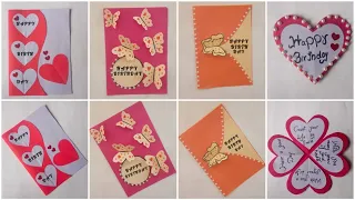 4 DIY birthday Card | Greetings card making ideas | handmade happy birthday card