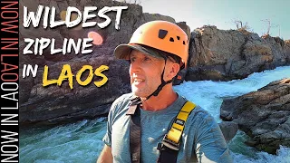 Ride the WILDEST ZIPLINE in all of Laos | Now in Lao