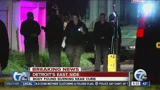 Body found burning on Detroit's east side
