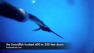 Hooker Electric Deep water camera catches swordfish 1500 ft down