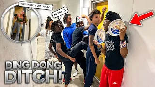 EXTREME DING DONG DITCH! | College Edition (GONE WRONG)