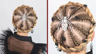 Halloween hairstyle, the perfect spiders web!