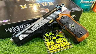 M92 BERETTA SAMURAI EDGE VIRUS Biohazardทดสอบปืนบีบีกันอัดแก๊สจากค่าย WE 🇹🇼ไต้หวันผู้ผลิตสวยจัดๆ