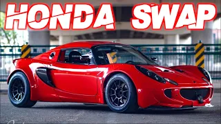 700HP Honda Powered Lotus Elise- IT'S SCARY FAST! (1900LB Widebody Turbo K-Swap)