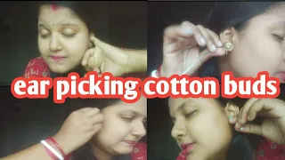 ear picking cotton buds little finger challenge with zoom camera//mostpopular #viral#requesting #😆😆