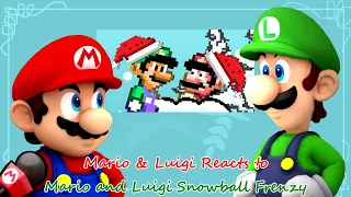 Mario and Luigi React to Mario & Luigi Snowball Frenzy