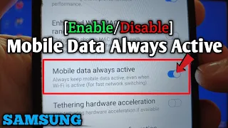 How to enable or disable mobile data always active on Samsung Galaxy A02 | Developer Options