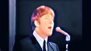 The Beatles she loves you colorized, live at the royal variety show